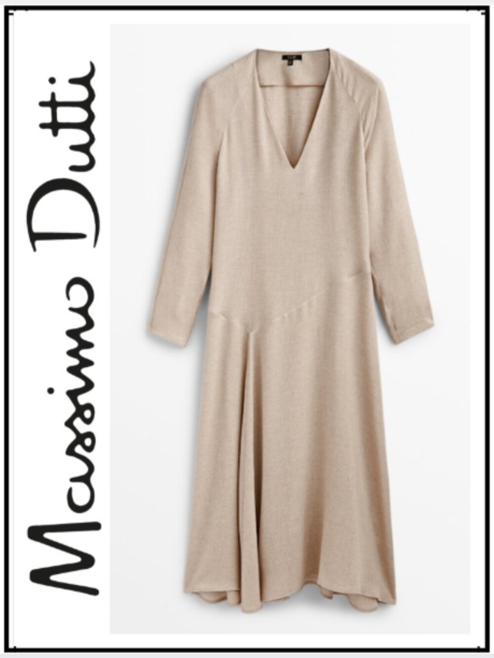 MASSIMO DUTTI Wool Lyocell midi dress